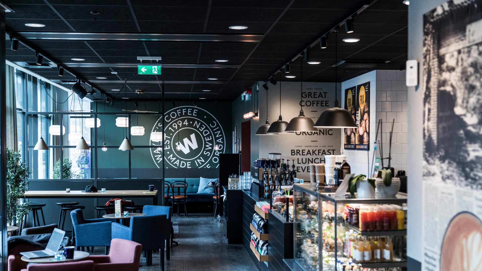 Ljudanläggning i café