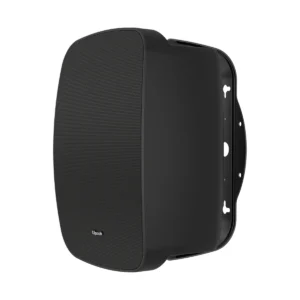 Klipsch PSM-450-T i svart med svängbart väggfäste, vinklad